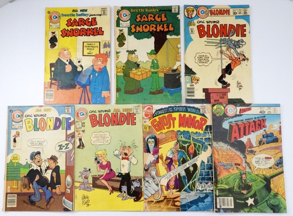 (7) CHARLTON VTG COMICS - SARGE SNORKEL (1 of 2)