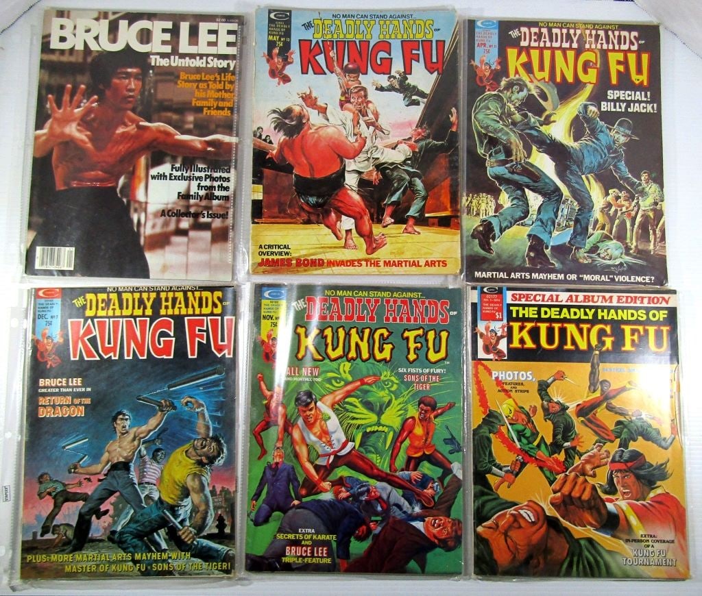 (5) THE DEADLY HANDS of KUNG FU #1: #6, 7, 11, 12 & BRUCE LEE the UNTOLD STORY