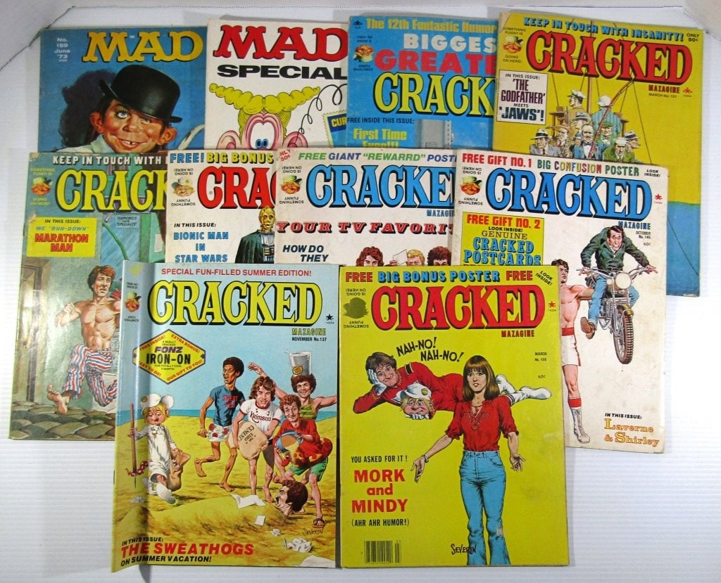 (9) MAD / CRACKED MAGAZINE 1970s LOT (1 of 2)