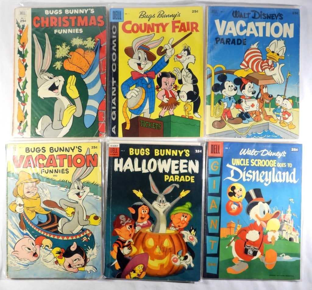 (6) DELL 25c GIANT COMICS - DISNEY's (1 of 5)
