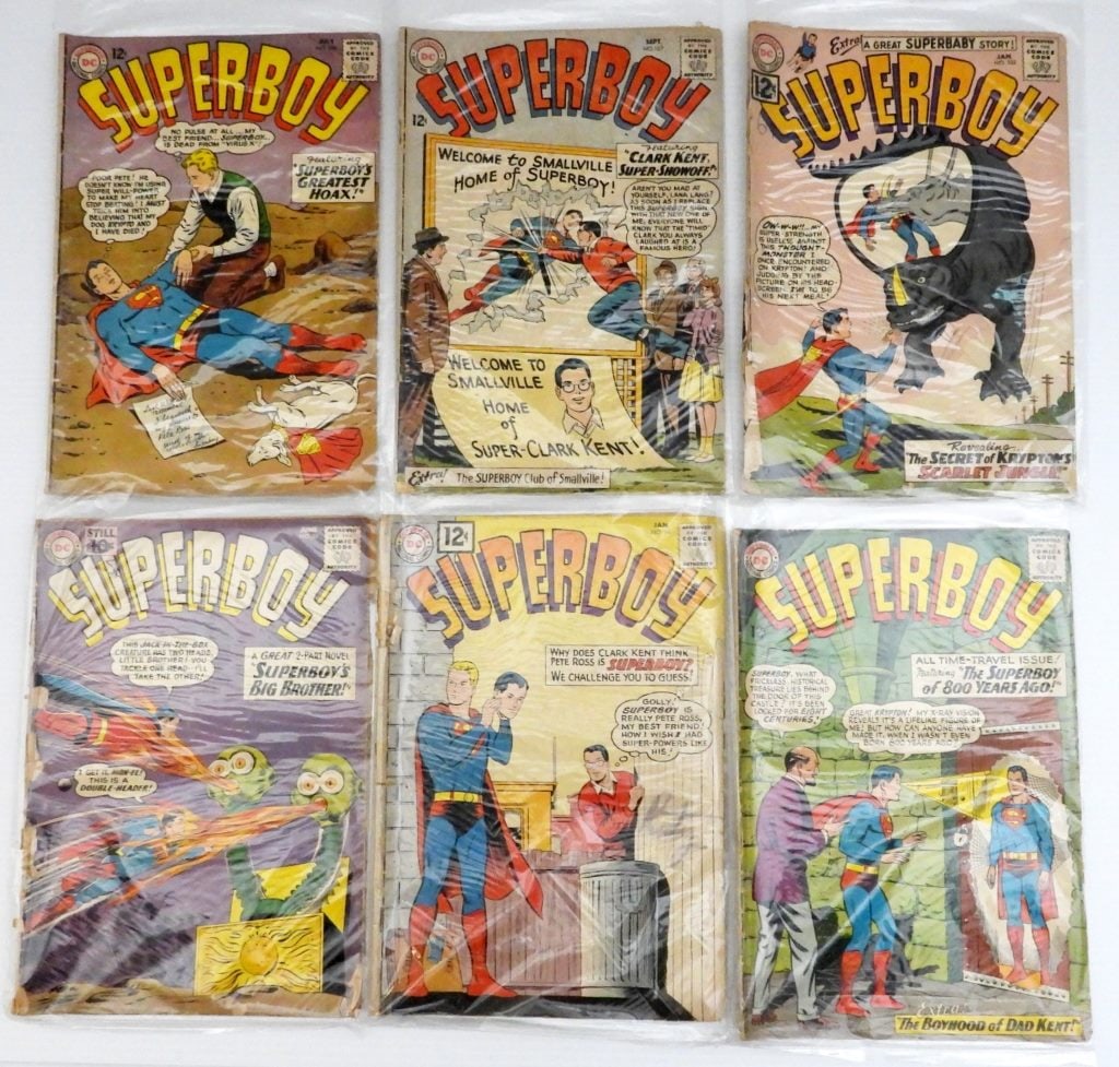 (6) DC SUPERBOY 12c COMIC LOT (1 of 2)