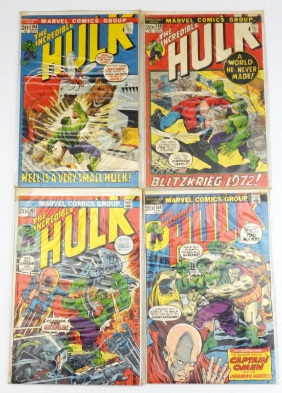 (4) HULK #154, #155, #163, #164 MARVEL (1 of 3)