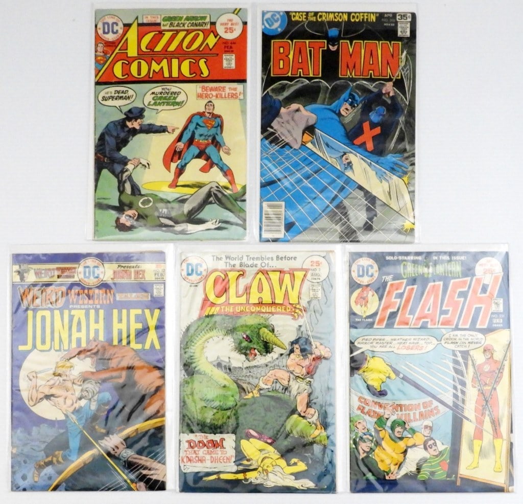(5) DC COMICS BATMAN, FLASH, CLAW, (1 of 3)