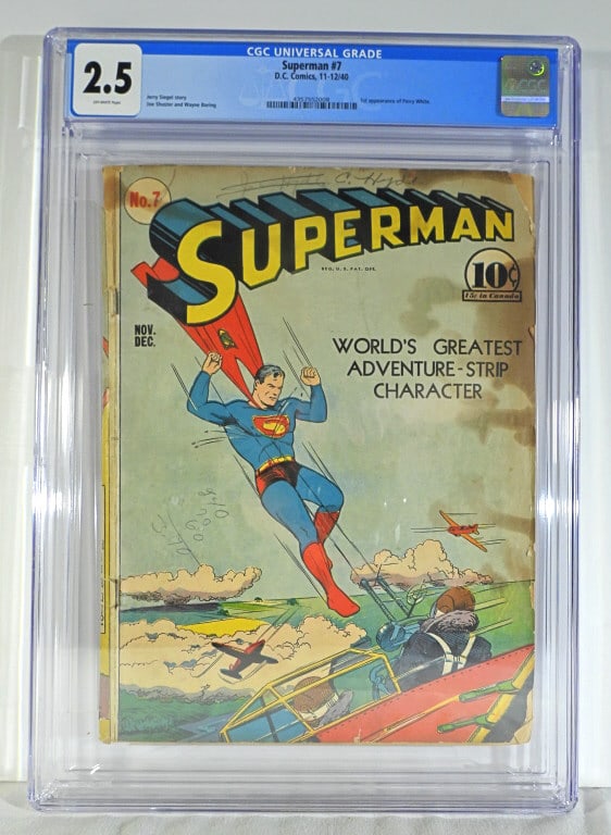 SUPERMAN #7 D.C. COMICS 11-12/40 CGC 2.5 (1 of 3)