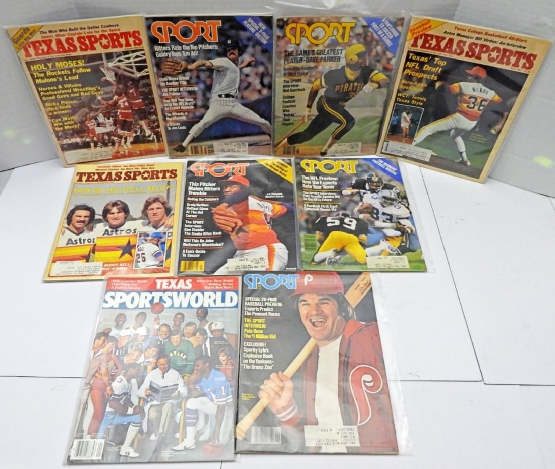(9) SPORTS MAGAZINES 1970s/80s (1 of 1)