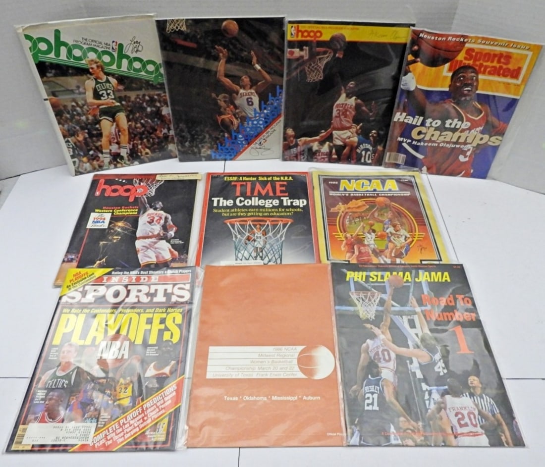 (10) BASKETBALL MAGAZINES / PROGRAMS (1 of 1)