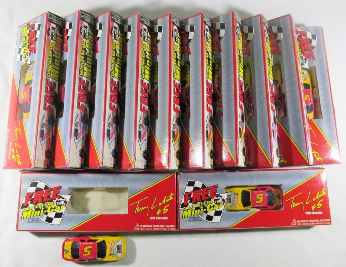 (12) 1997 KELLOGG #5 Terry Labonte RACE CAR: ALL NEW IN BOX - COLLECTIBLE MINI-CAR DIE CAST