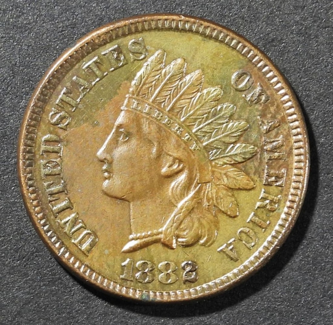 1882 INDIAN HEAD CENT AU/BU (1 of 2)