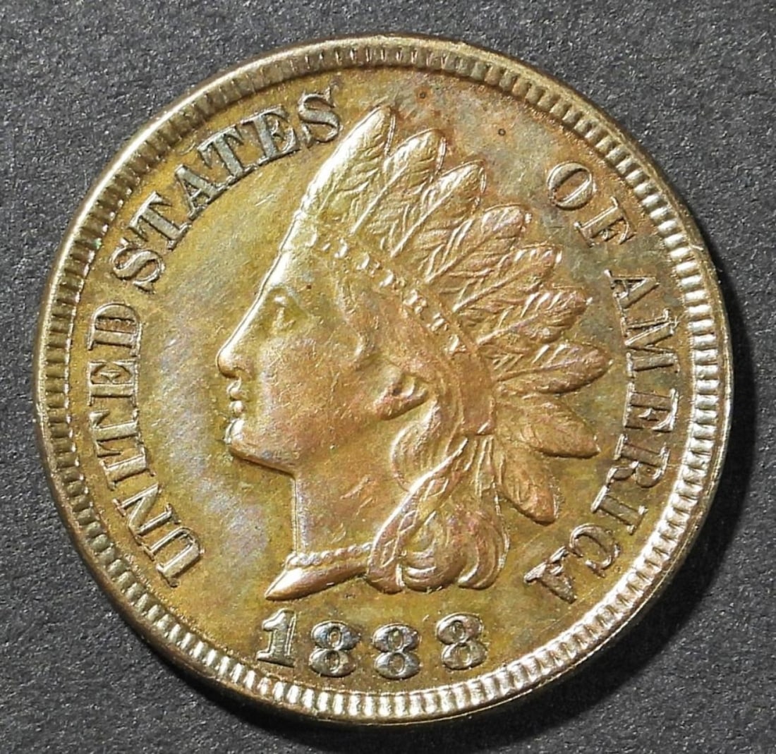 1888 INDIAN HEAD CENT AU/BU (1 of 2)