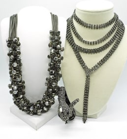 Gunmetal Rhinestone Jewelry