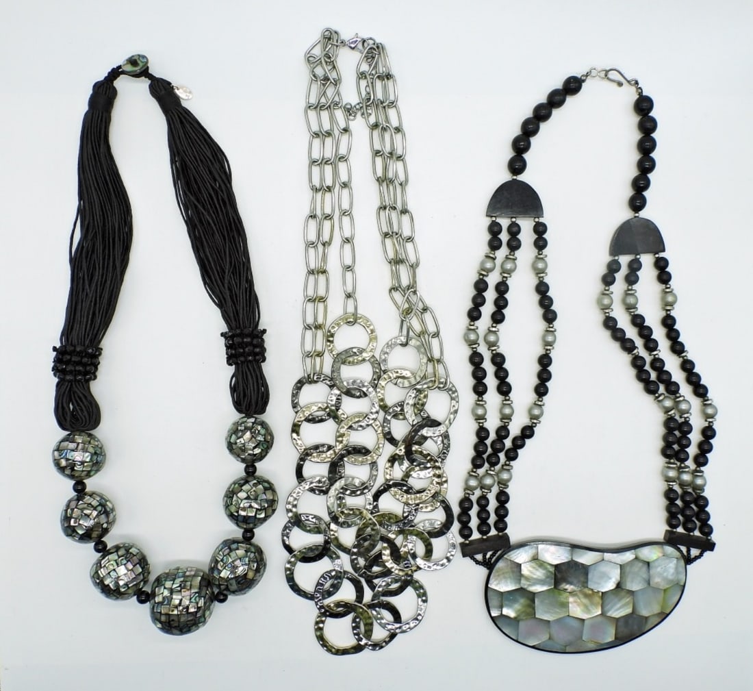 Abalone Statement Necklaces (1 of 5)