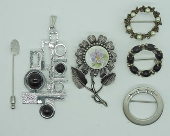 Vintage Brooches, Lot of 6