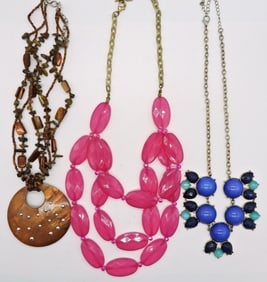 Three Vintage Fashion Necklaces