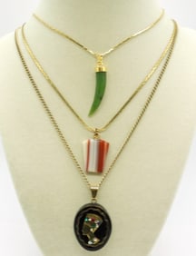 Three Necklaces with Pendants