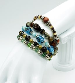 Five Beaded Bracelets