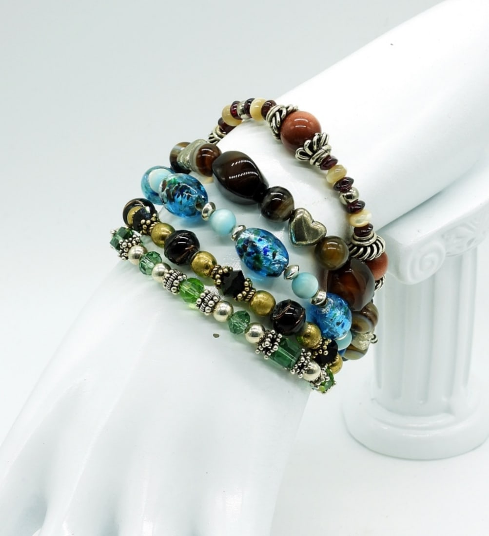 Five Beaded Bracelets (1 of 3)