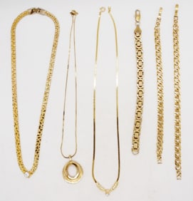 (3) VINTAGE NECKLACES & (3) BRACELETS