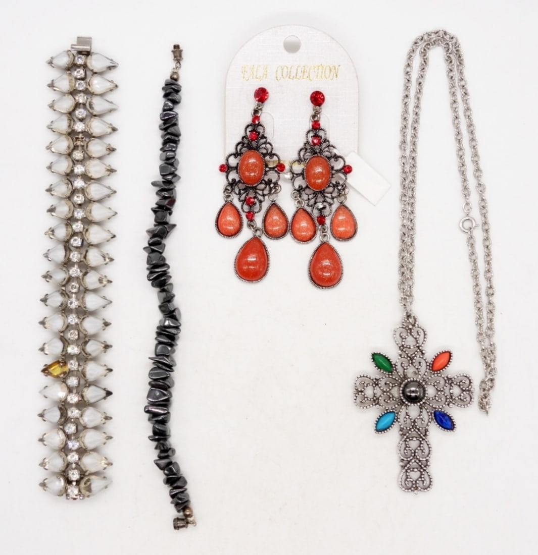 HEMATITE & NATURAL STONE JEWELRY LOT (1 of 2)