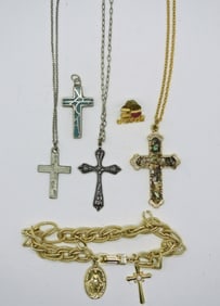Religious Cross Lot - 6 Pieces