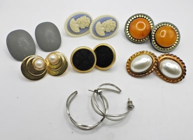 (7) Pairs Vintage Pierced Earrings