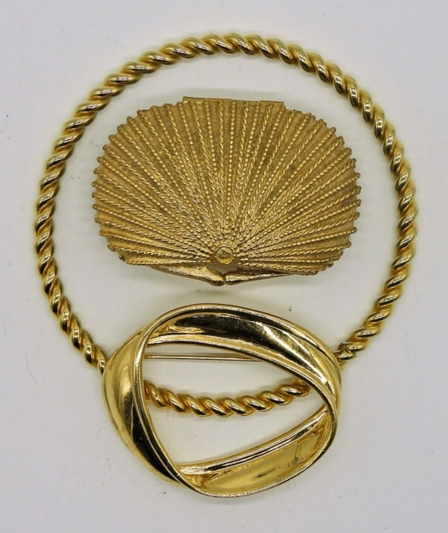 Vintage Estee Lauder Gold Clam Perfume Compact & M (1 of 2)