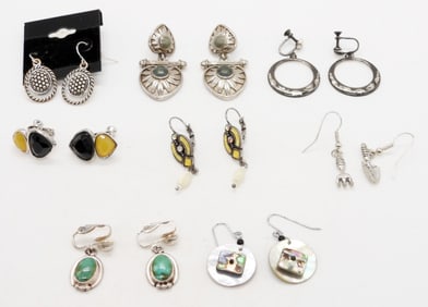 (8) PAIRS OF VINTAGE EARRINGS- TURQUOISE