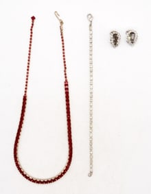 VINTAGE SPARKLY GEMSTONE JEWELRY LOT