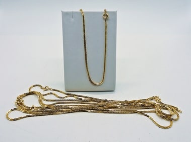 (6) Identical Gold Tone 29 Inch Chains