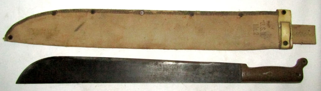WWII Disston US1945 Machete & Canvas Scabbard (1 of 4)