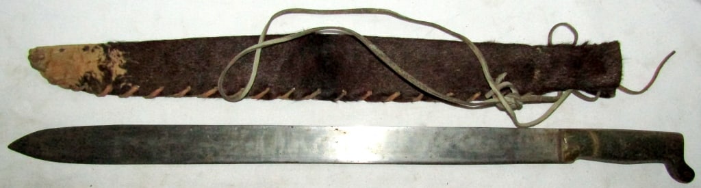 WWII Era Collins & Co. Machete & Fur Sheath (1 of 3)