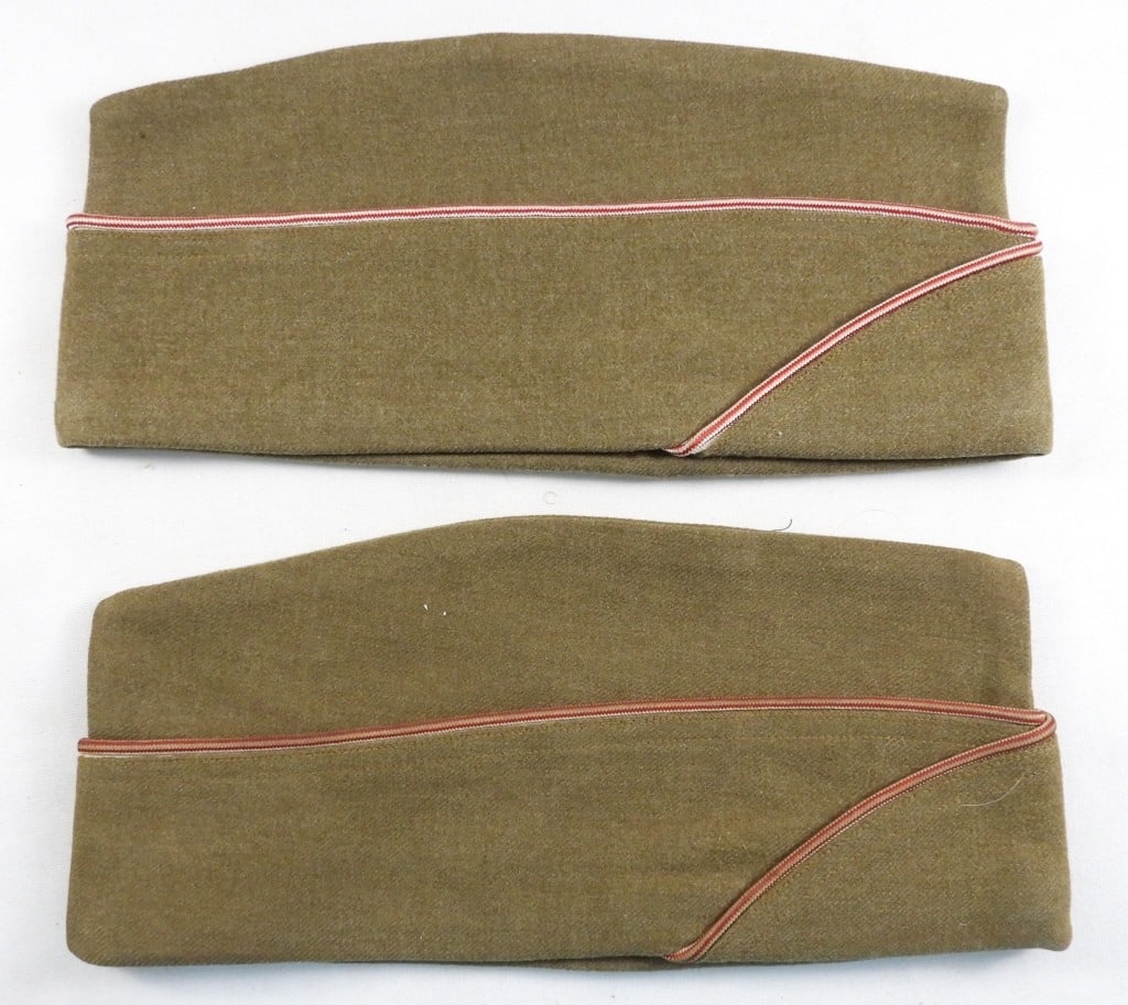 (2) WWII U.S. ARMY GARRISON WOOL CAPS (1 of 2)