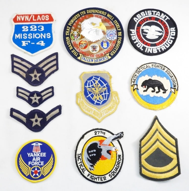 (11) MILITARY PATCHES - FALLEN HEROES, (1 of 4)