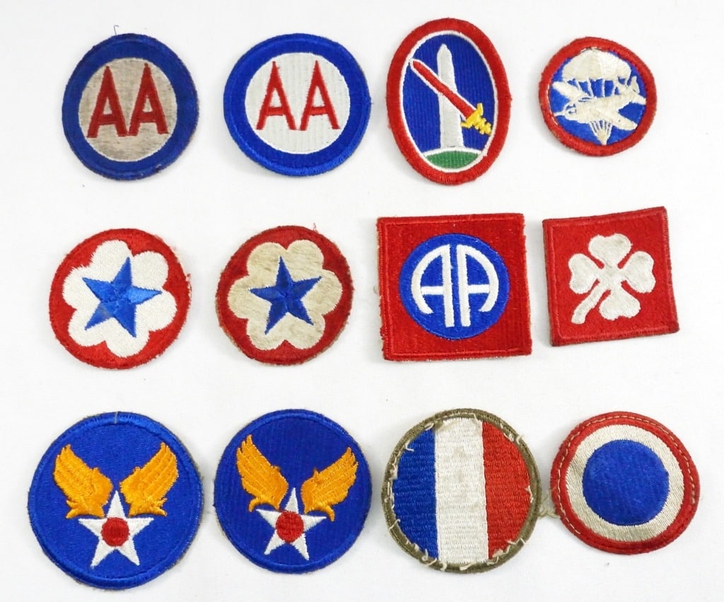 (12) MILITARY PATCHES / ANITI AIRCRAFT: VARIOUS ARMY