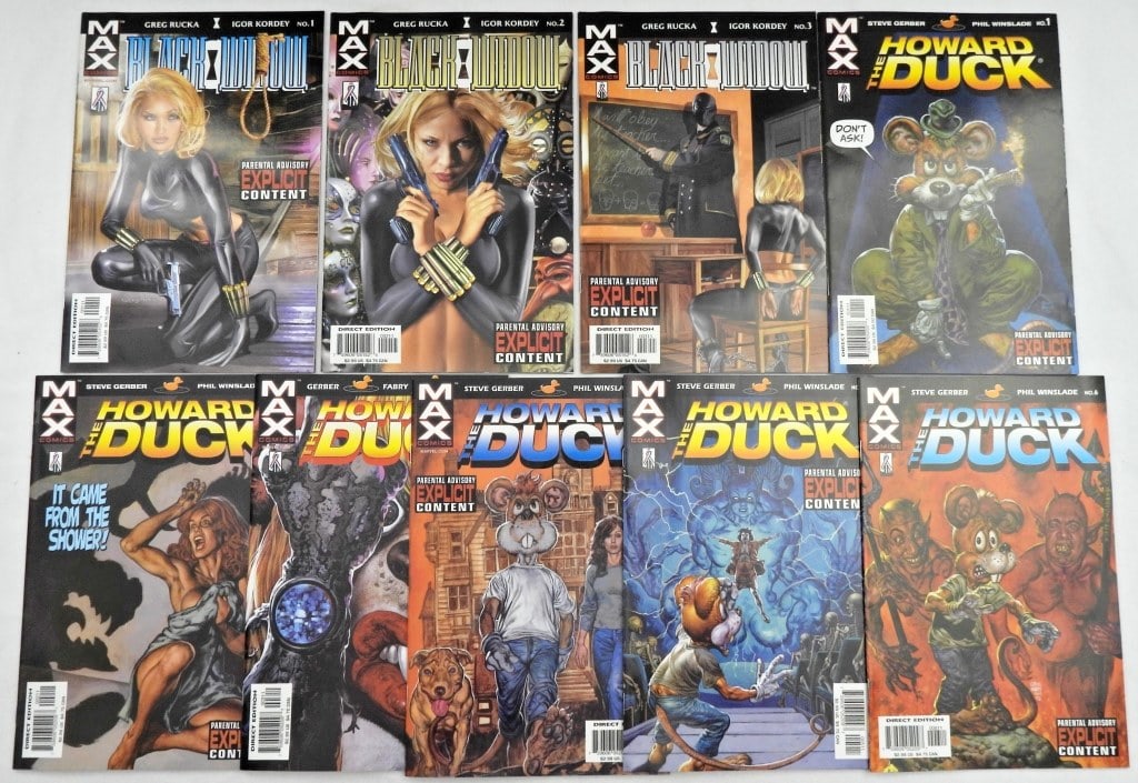 MAX COMIC LOT - BLACK WIDOW & HOWARD (1 of 3)