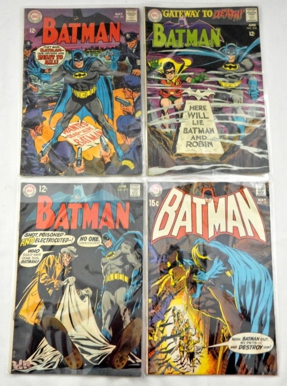(4) SILVER AGE BATMAN DC COMICS (1 of 2)
