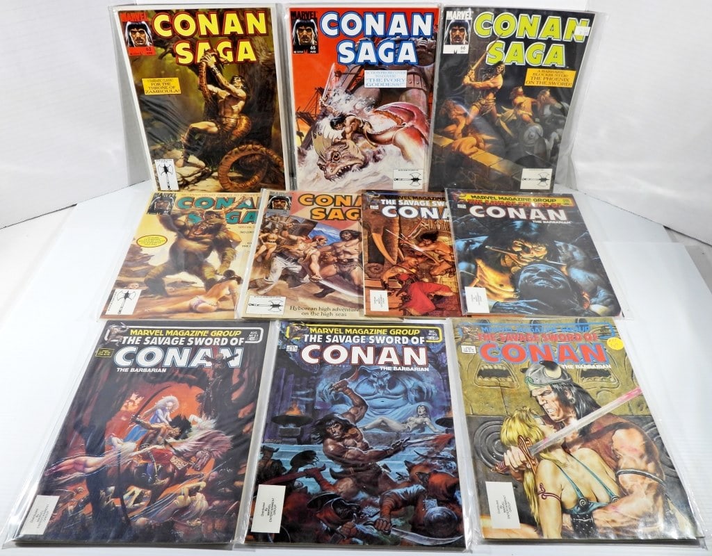 (10) CONAN SAGA MARVEL LARGE COMICS (1 of 3)