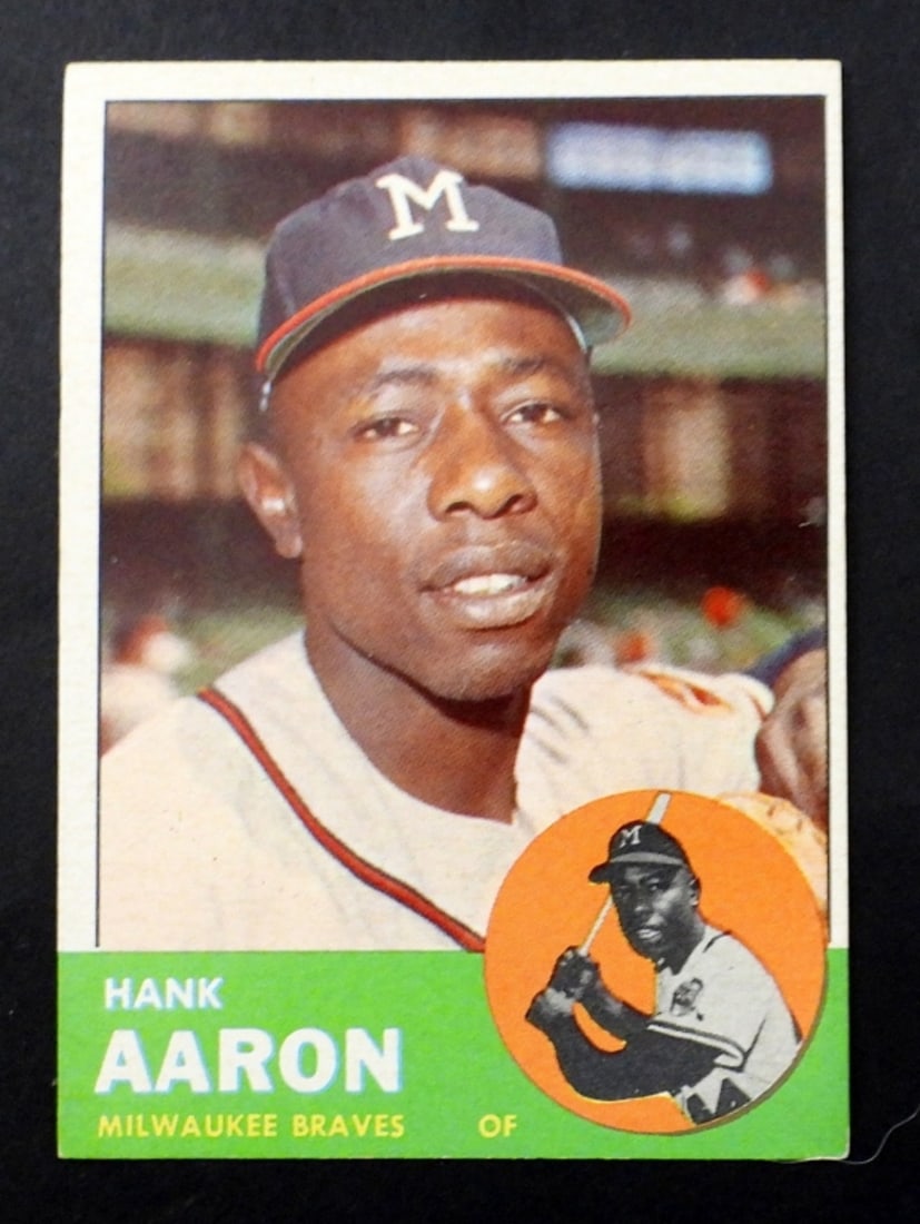 1963 TOPPS #390 HANK AARON EX (1 of 2)