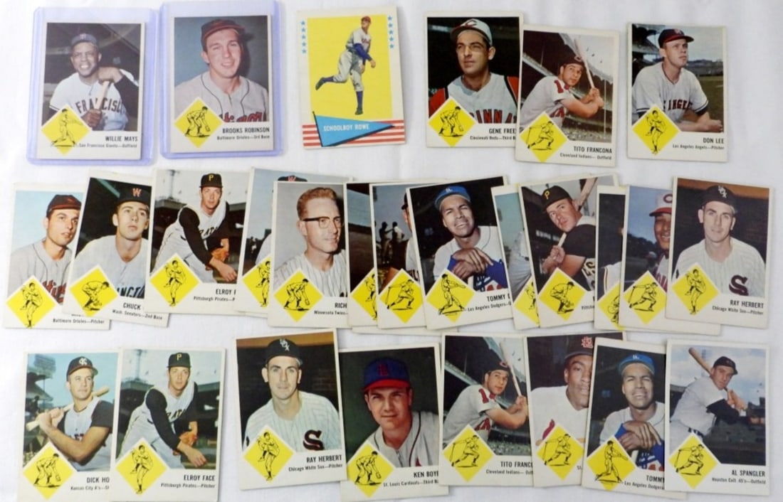 (28) 1963 FLEER BASEBALL w/MAYS vg & (1 of 4)