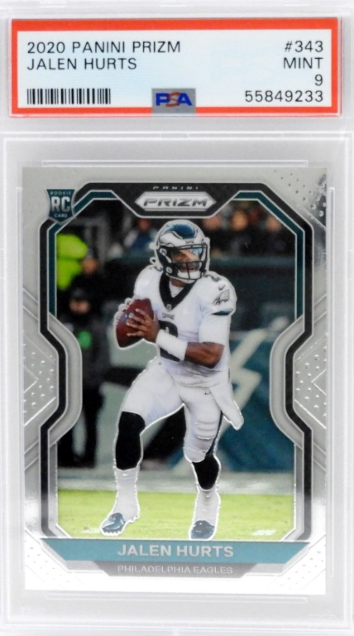 2020 PANINI PRIZM JALEN HURTS PSA MINT 9 (1 of 2)