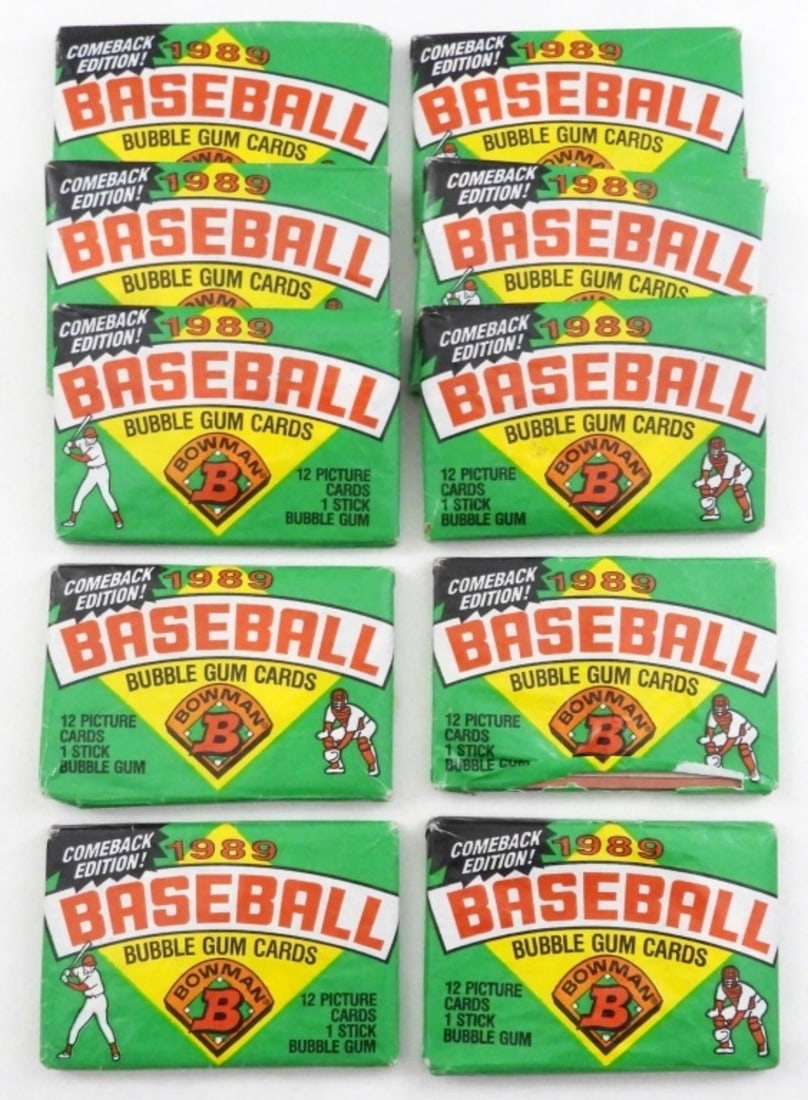 (10) 1989 BOWMAN BASEBALL WAX PACKS (1 of 2)