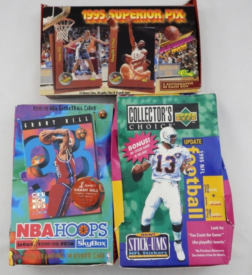 (3) 1995 OPENED but UNSEARCHED BOXES (1 of 2)