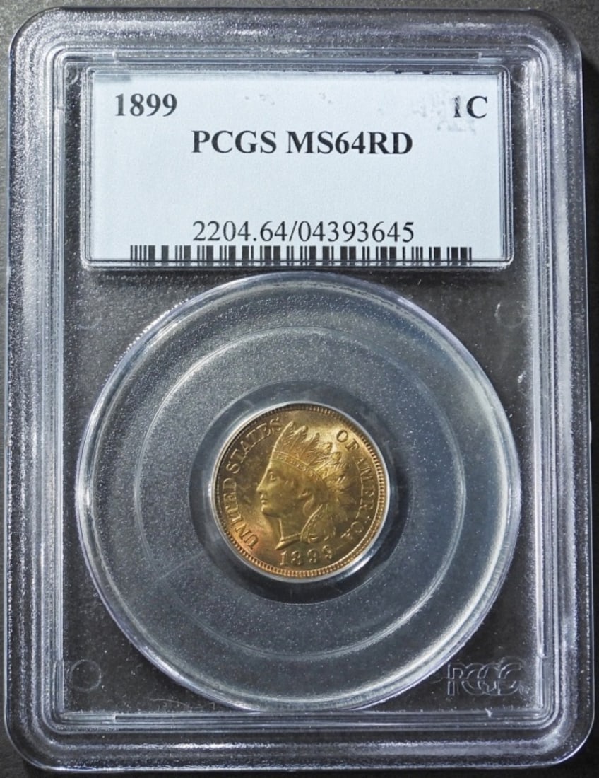 1899 INDIAN HEAD CENT PCGS MS-64 RD (1 of 4)