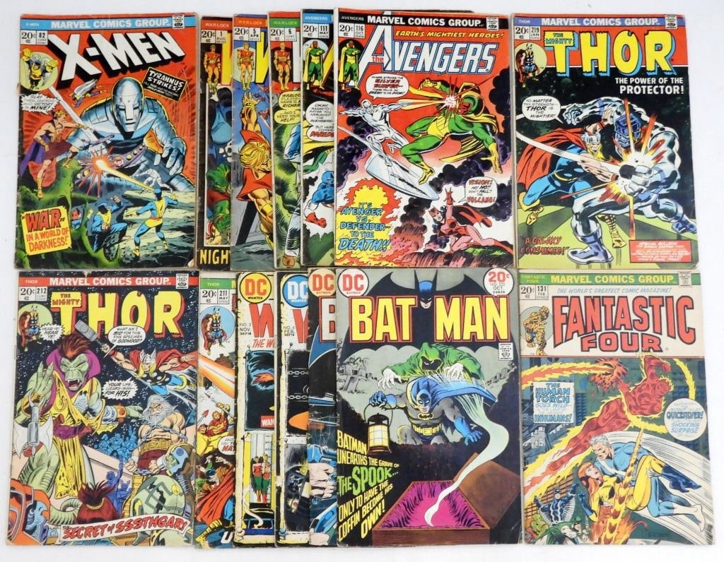 (14) 20 CENT VINTAGE MARVEL & DC COMICS (1 of 2)