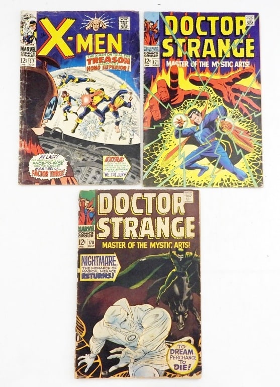 (3) MARVEL 12c COMICS: X-MEN #37, (1 of 2)