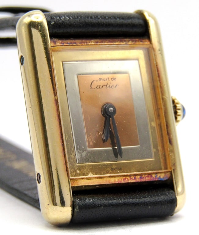 Ladies Vermeil Cartier Tank (1 of 6)
