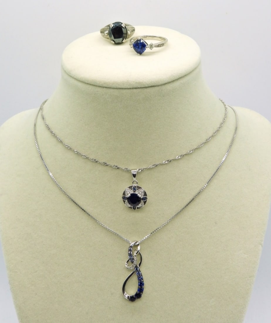 925 Sapphire Gemstone Necklaces & Rings (1 of 3)