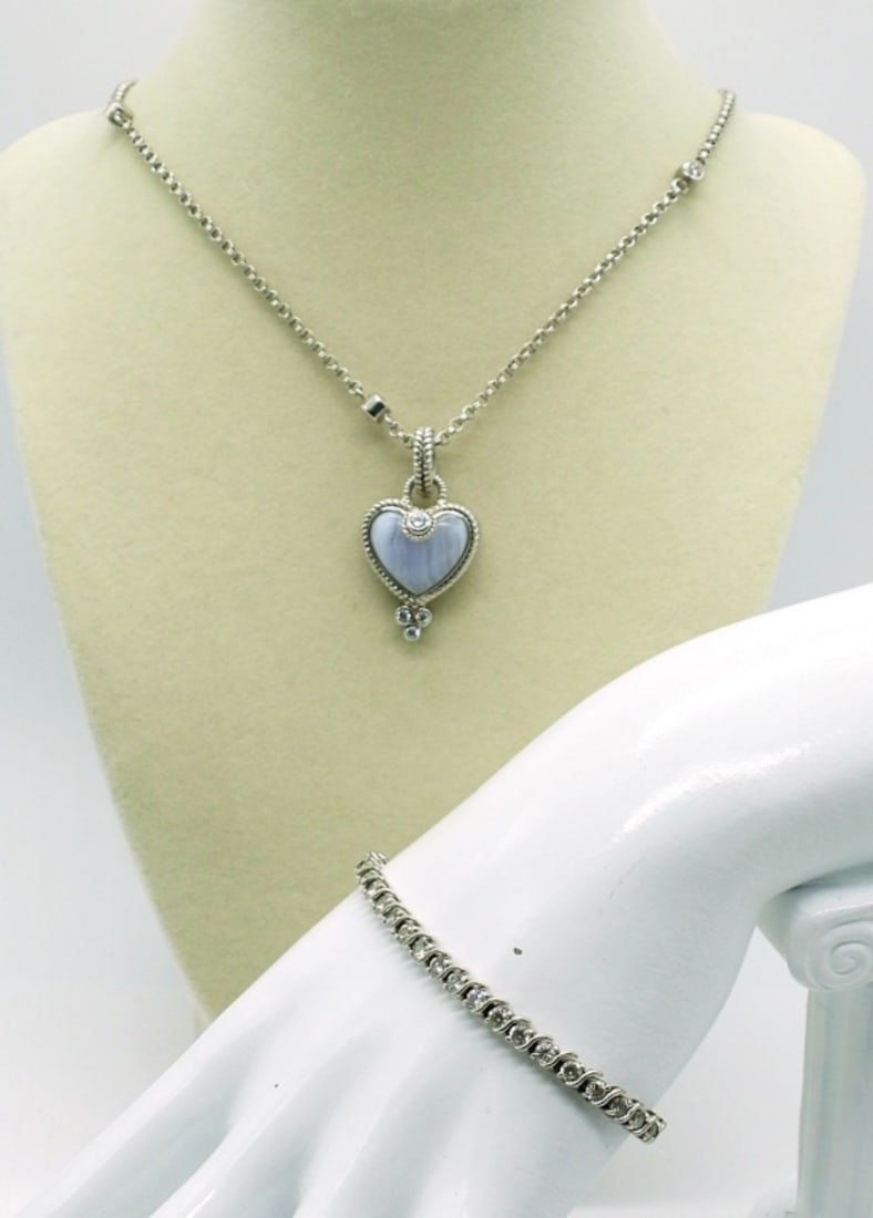 Judith Ripka Necklace & Bracelet 925 (1 of 3)