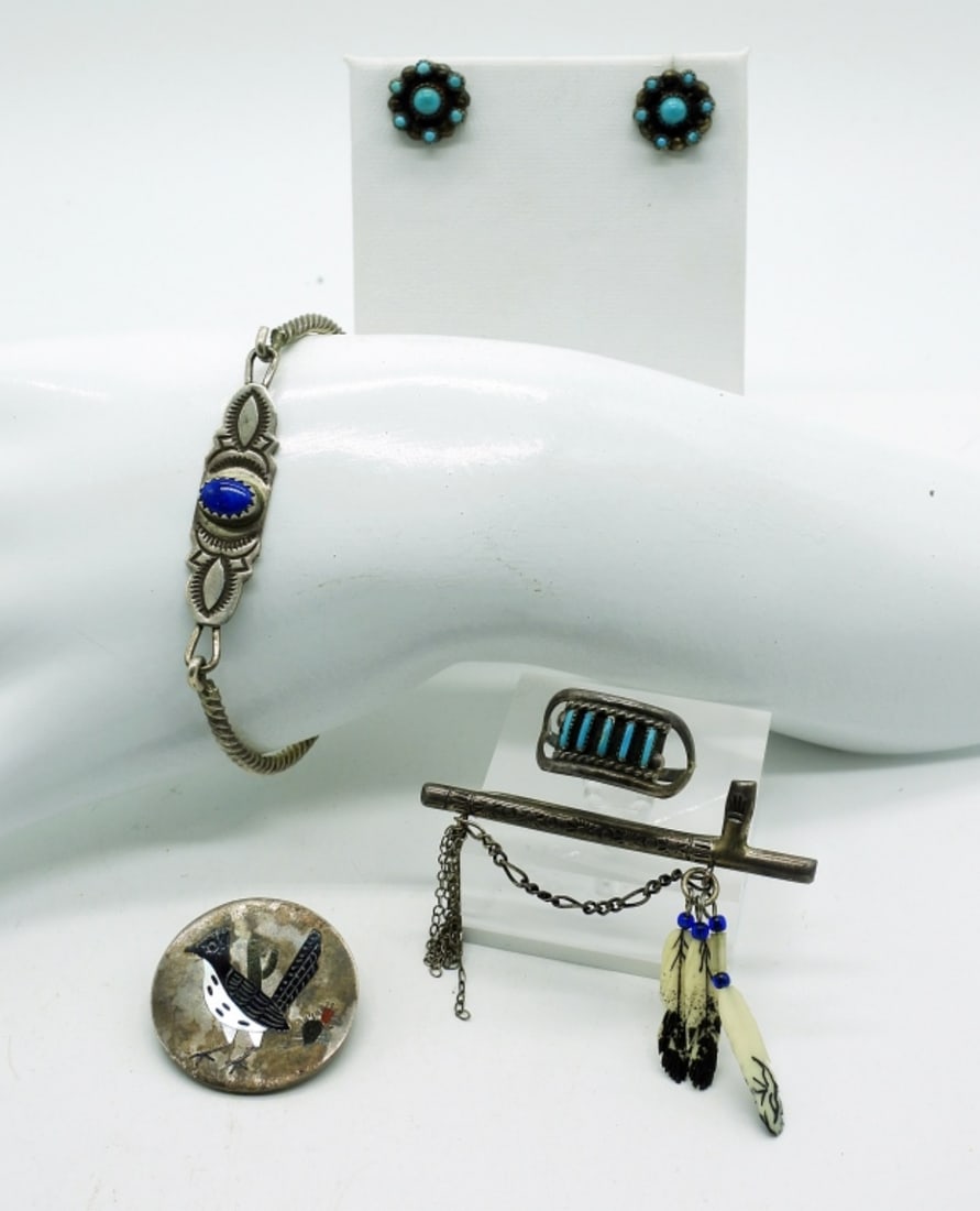 Sterling & Turquoise Southwest Set of 5 (1 of 3)