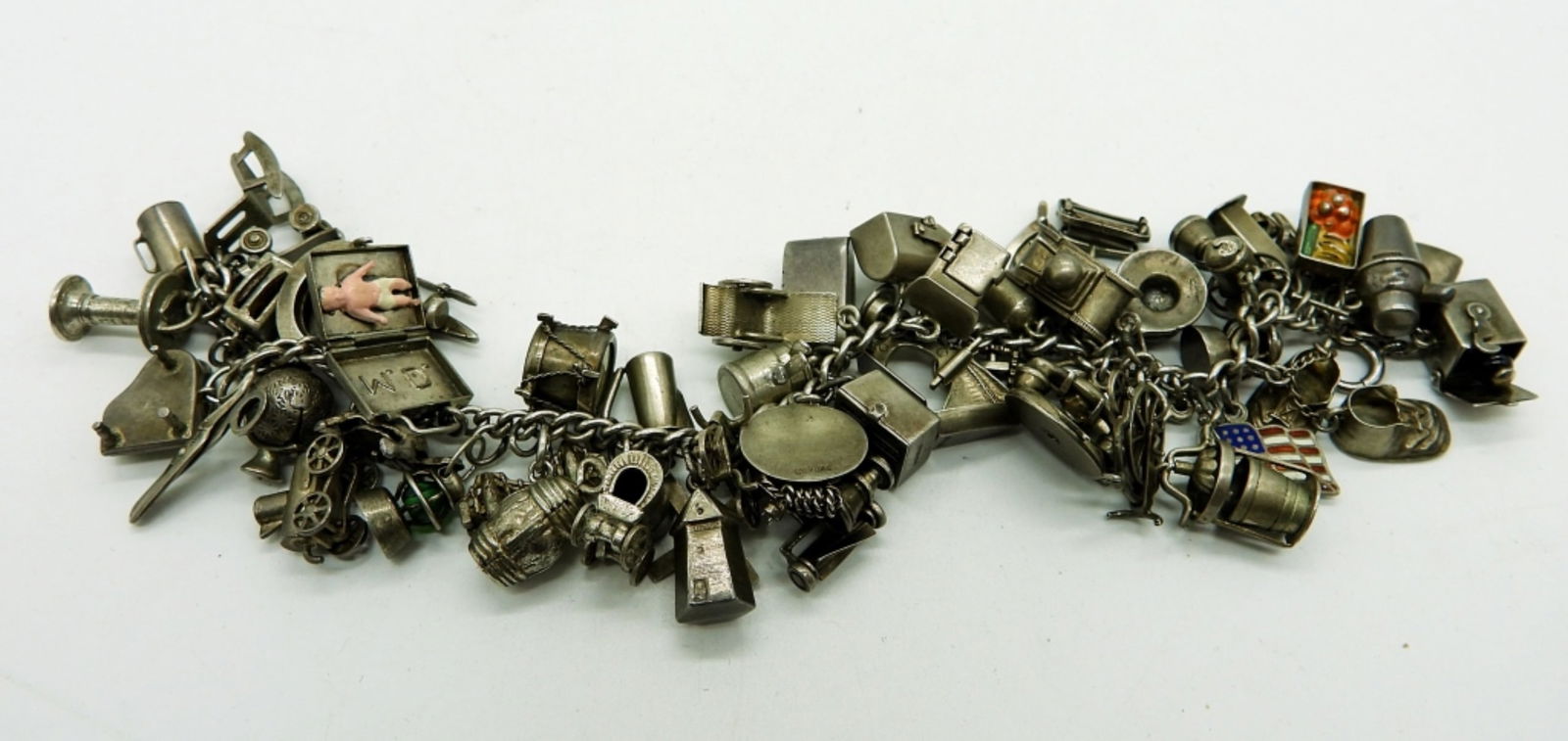 Sterling Vintage Charm Bracelet (1 of 3)
