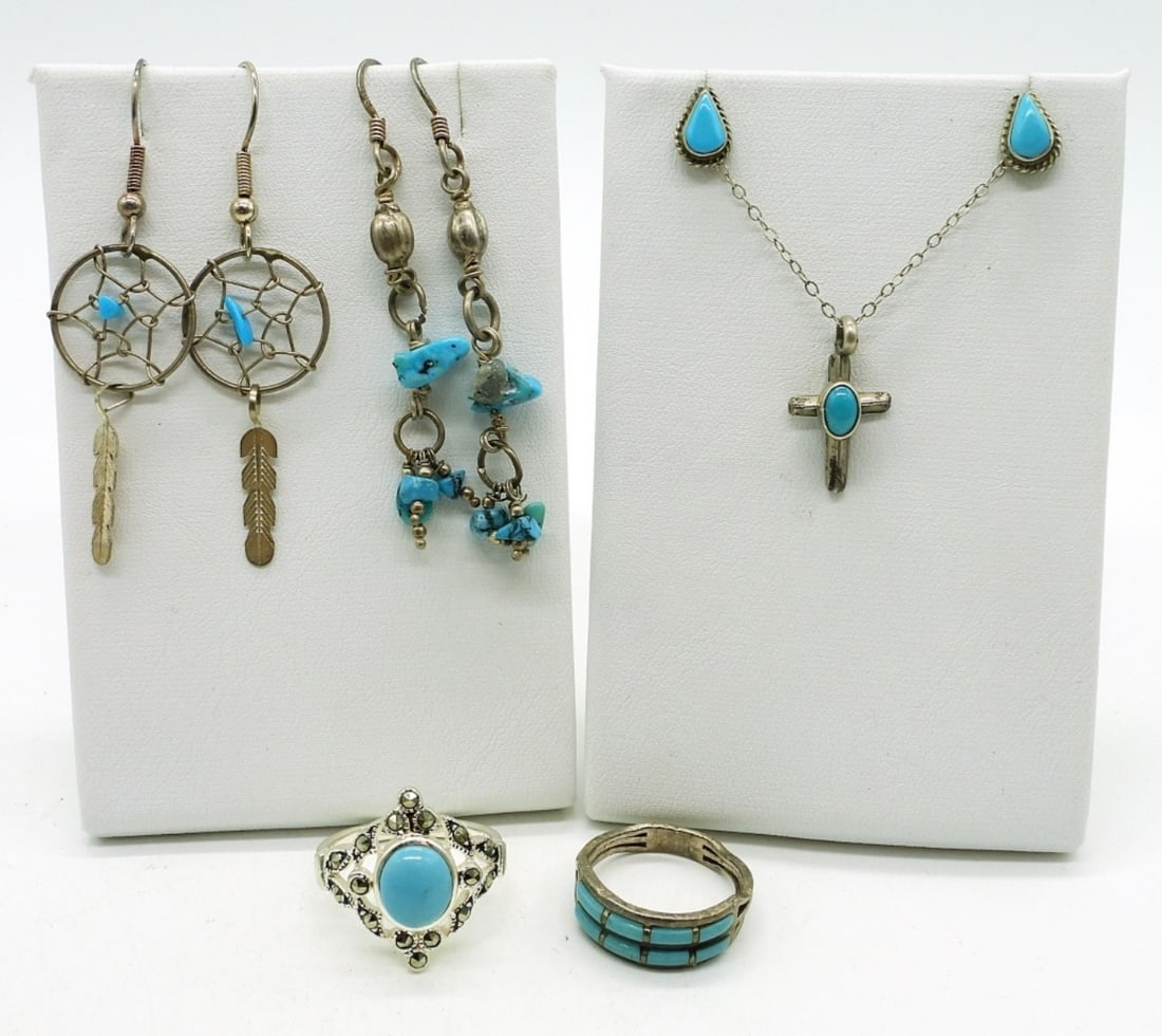 Sterling Turquoise Set - 6 Pieces (1 of 4)